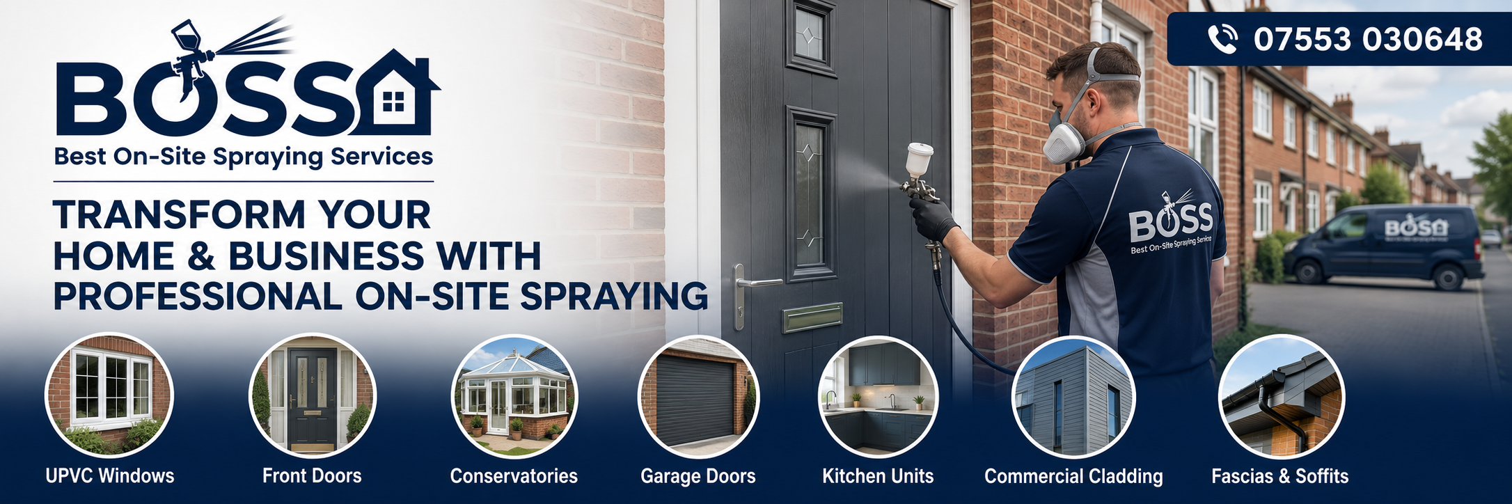BOSS Spraying â€” Transform your home with professional on-site spraying. Hampshire UPVC specialists.